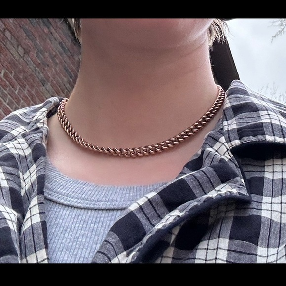 Antique 9ct gold albert chain with double dog clips - Picture 4 of 4